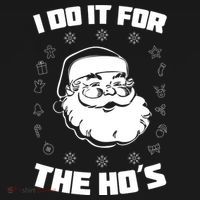 Santa I Do It For The Ho's Funny X-Mas Women's Hoodie thumb 2