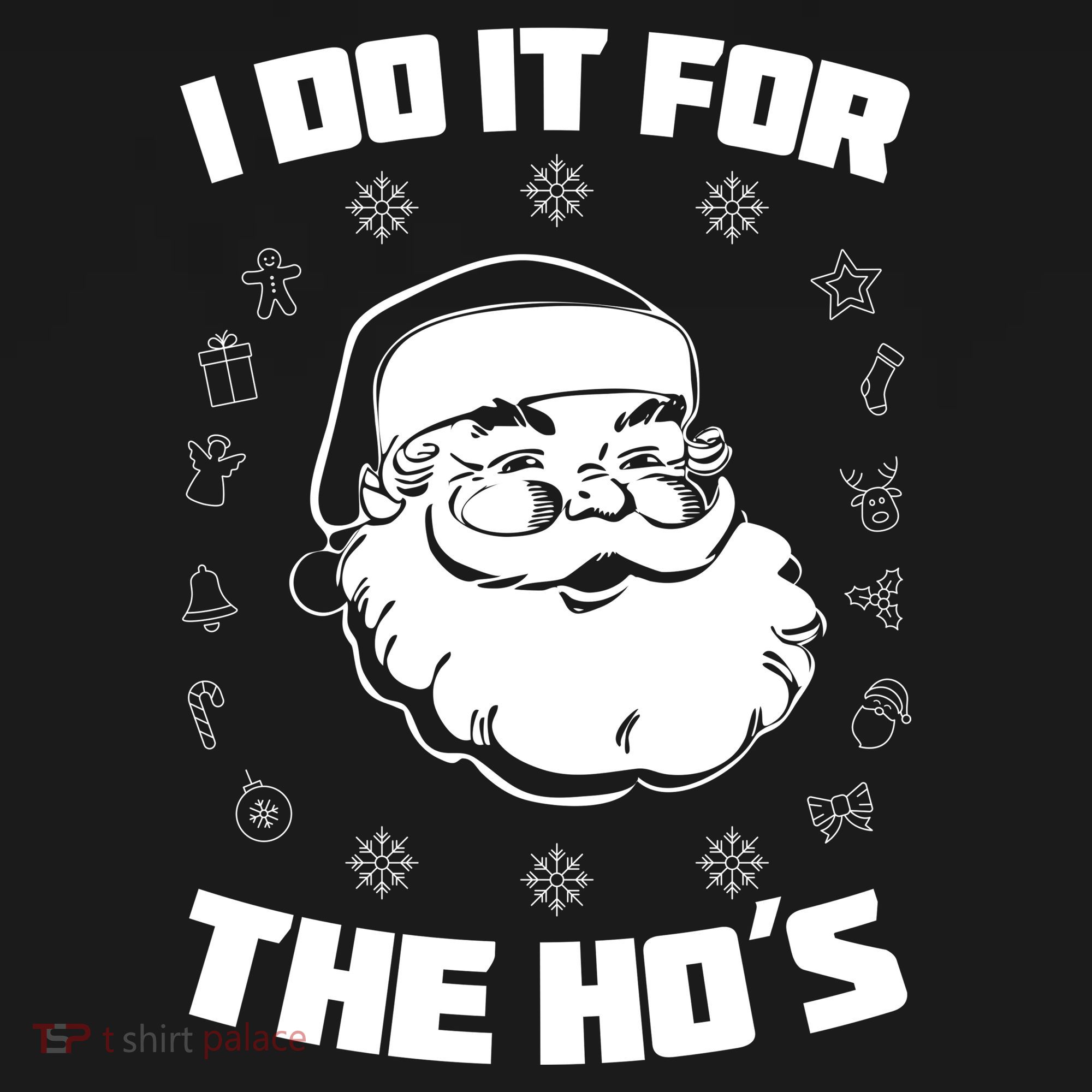 Santa I Do It For The Ho's Funny X-Mas Women's Hoodie