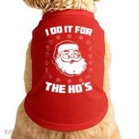 Santa I Do It For The Ho's Funny X-Mas Doggie Tank thumb 0