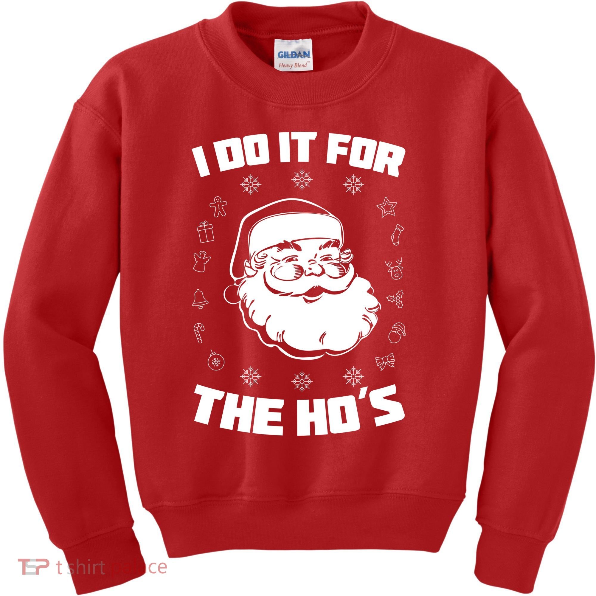 Santa I Do It For The Ho's Funny X-Mas Kids Sweatshirt
