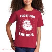 Santa I Do It For The Ho's Funny X-Mas Kids T-Shirt thumb 2