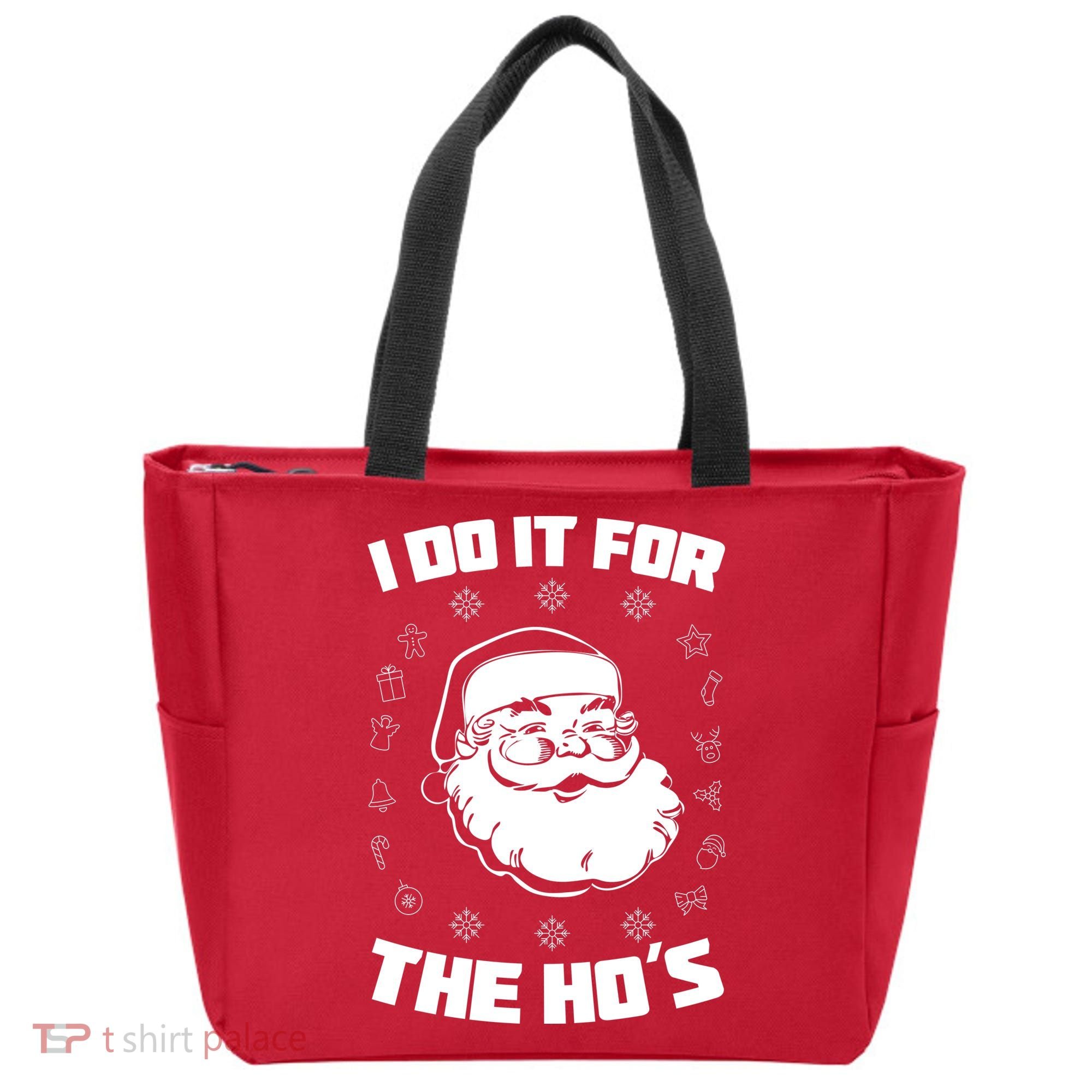 Santa I Do It For The Ho's Funny X-Mas Tote Bag