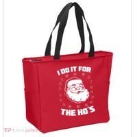Santa I Do It For The Ho's Funny X-Mas Tote Bag thumb 2