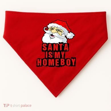 Santa Is My Homeboy USA-Made Doggie Bandana