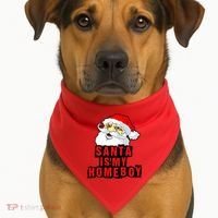 Santa Is My Homeboy USA-Made Doggie Bandana thumb 1