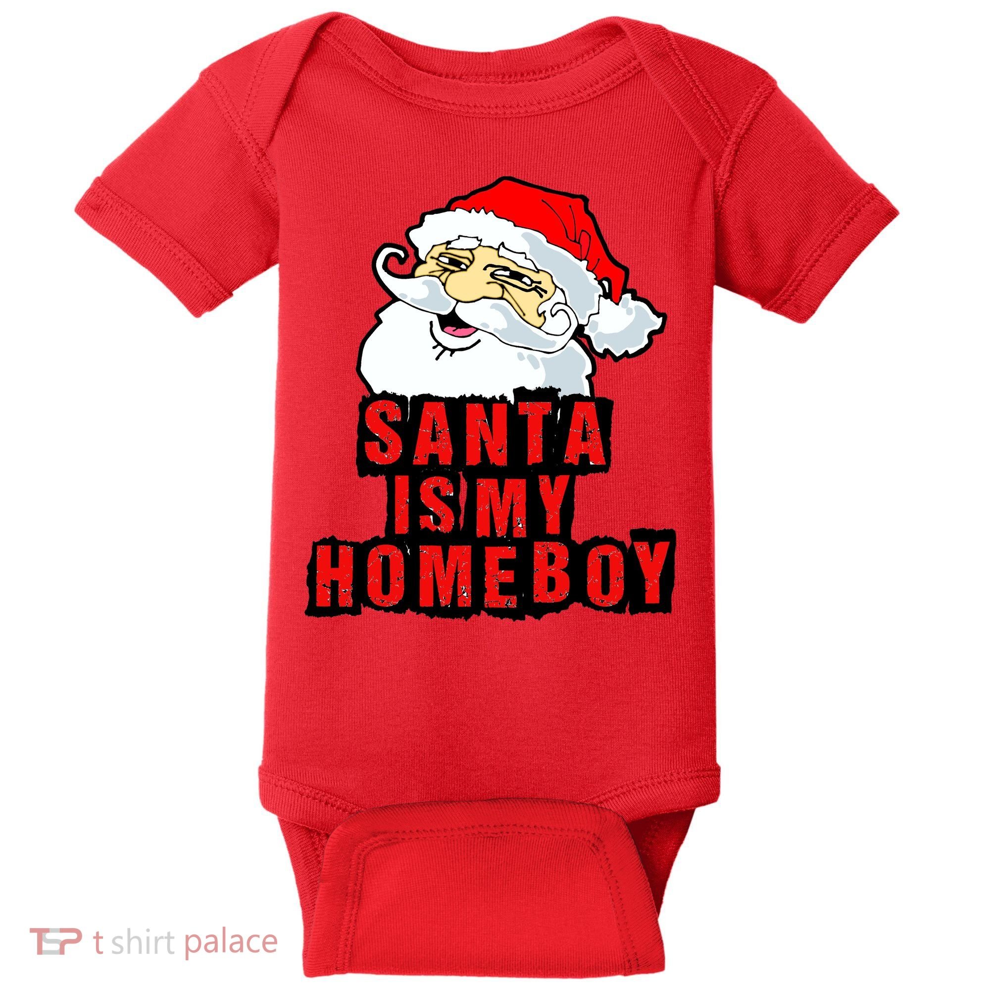 Santa Is My Homeboy Baby Bodysuit