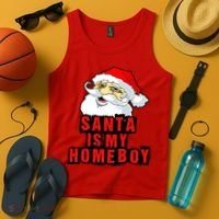 Santa Is My Homeboy Tank Top thumb 4