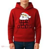 Santa Is My Homeboy Kids Hoodie thumb 4