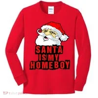 Santa Is My Homeboy Kids Long Sleeve Shirt thumb 0