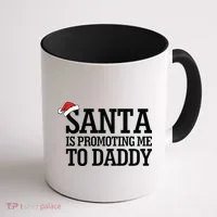 Santa Is Promoting Me To Daddy Coffee Mug thumb 1