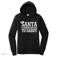 Santa Is Promoting Me To Daddy Women's Hoodie thumb 0