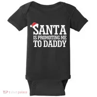 Santa Is Promoting Me To Daddy Baby Bodysuit thumb 0