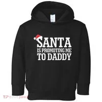 Santa Is Promoting Me To Daddy Toddler Hoodie thumb 0