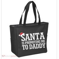 Santa Is Promoting Me To Daddy Tote Bag thumb 2