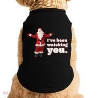 Santa I've Been Watching You Doggie Tank thumb 0