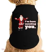 Santa I've Been Watching You Doggie Tank thumb 0