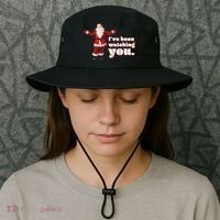 Santa I've Been Watching You Bucket Hat thumb 3