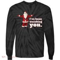 Santa I've Been Watching You Tie-Dye Long Sleeve Shirt thumb 0