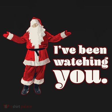 Santa I've Been Watching You Tie-Dye Long Sleeve Shirt