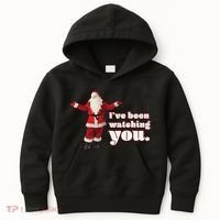 Santa I've Been Watching You Kids Hoodie thumb 0