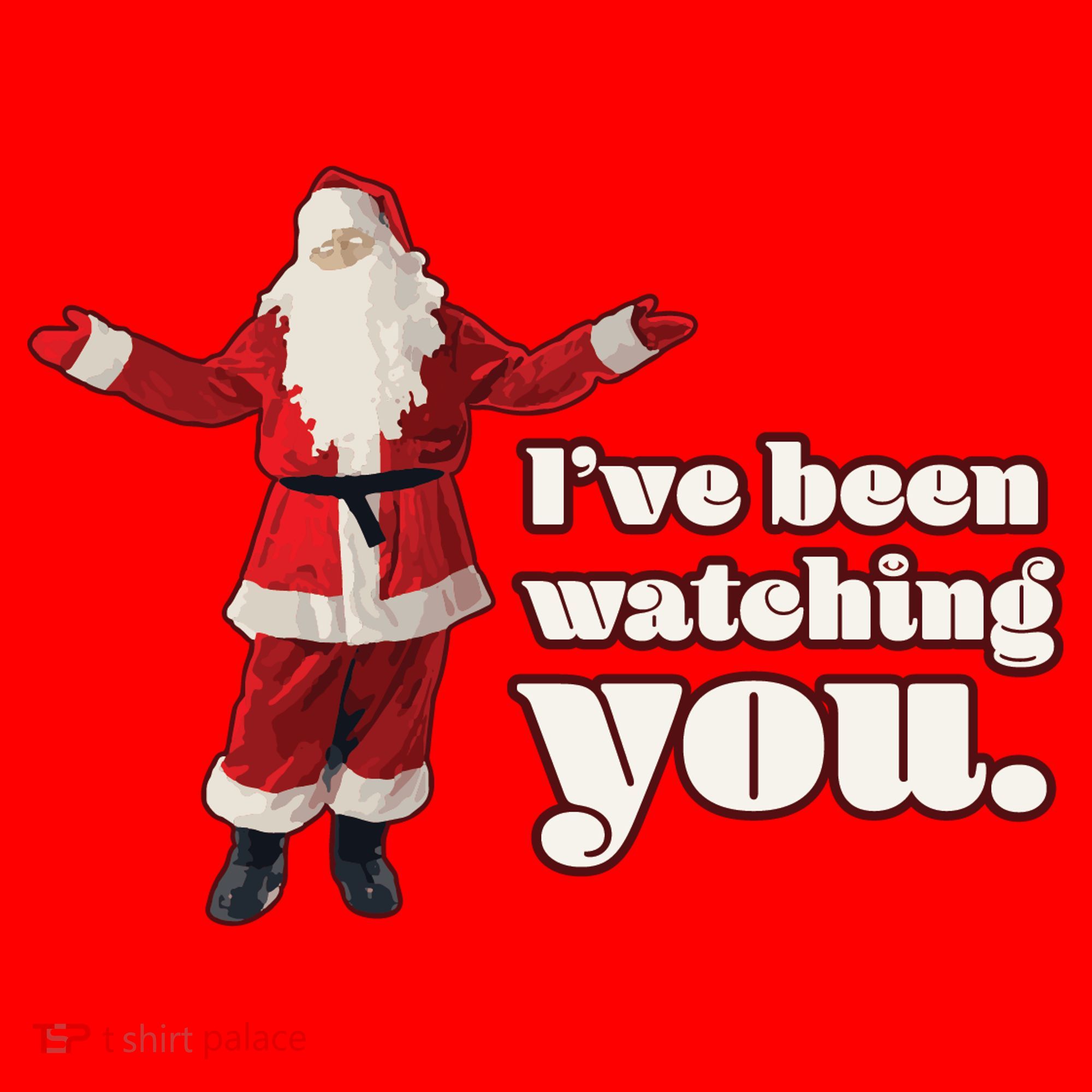 Santa I've Been Watching You Santa Hat