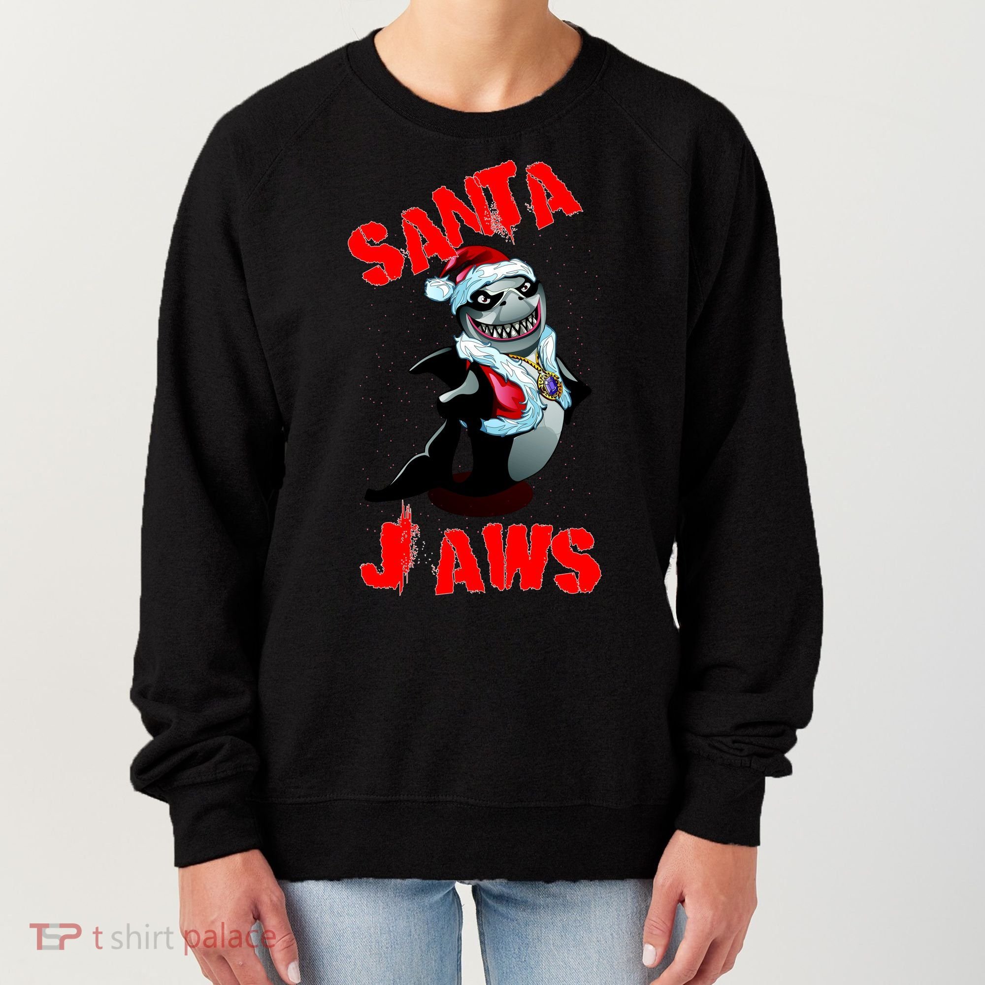 Santa Jaws Christmas Women's Sweatshirt