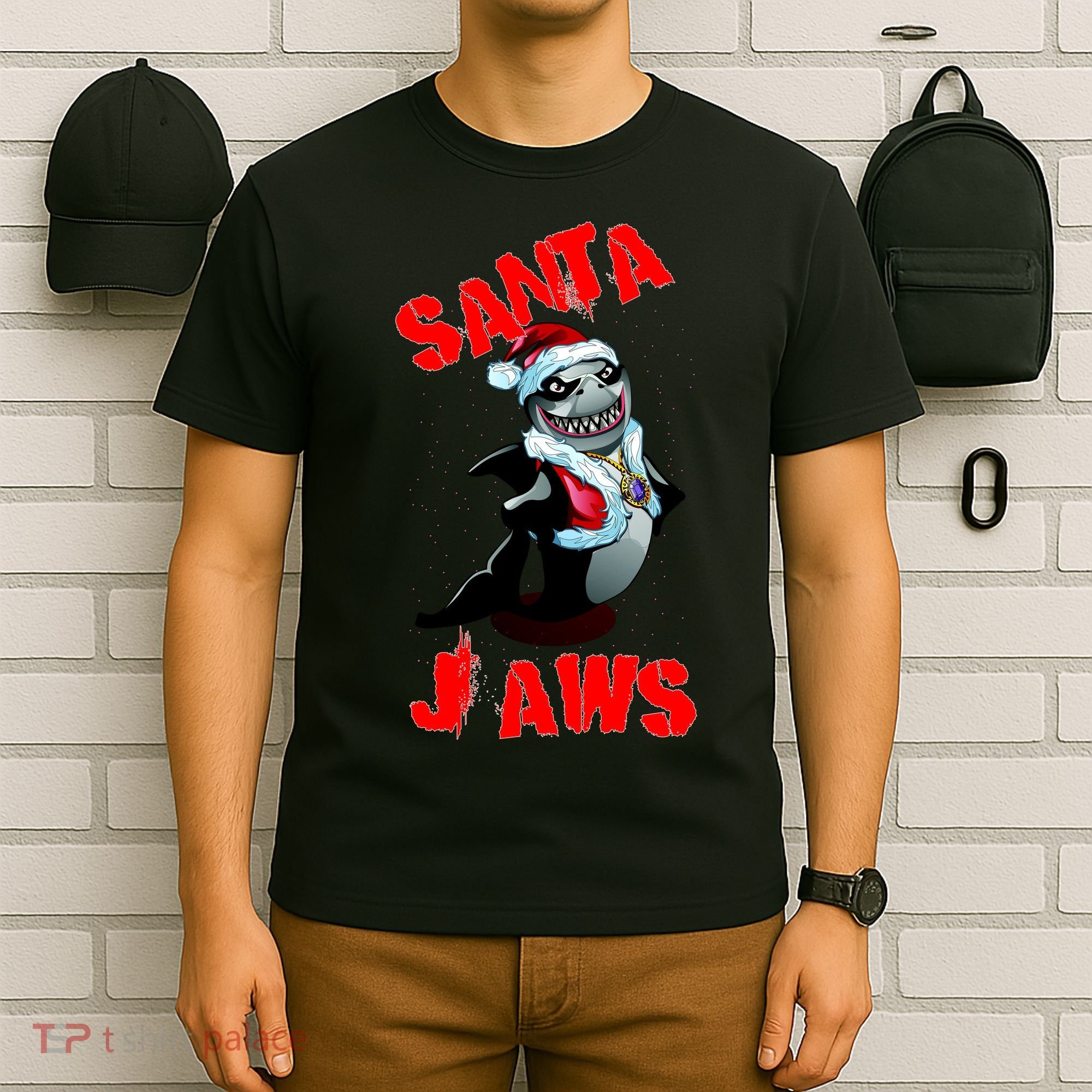 Santa Jaws Christmas T-Shirt