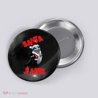 Santa Jaws Christmas Button thumb 0