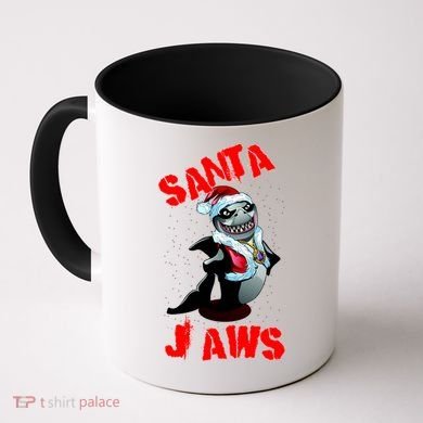 Santa Jaws Christmas Coffee Mug
