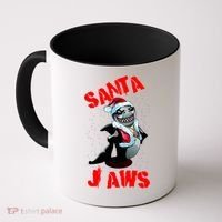 Santa Jaws Christmas Coffee Mug thumb 0