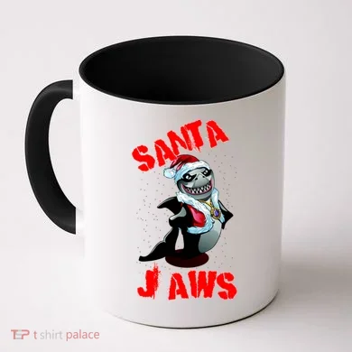 Santa Jaws Christmas Coffee Mug