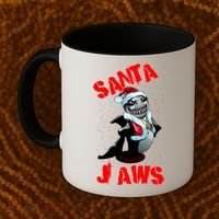 Santa Jaws Christmas Coffee Mug thumb 2