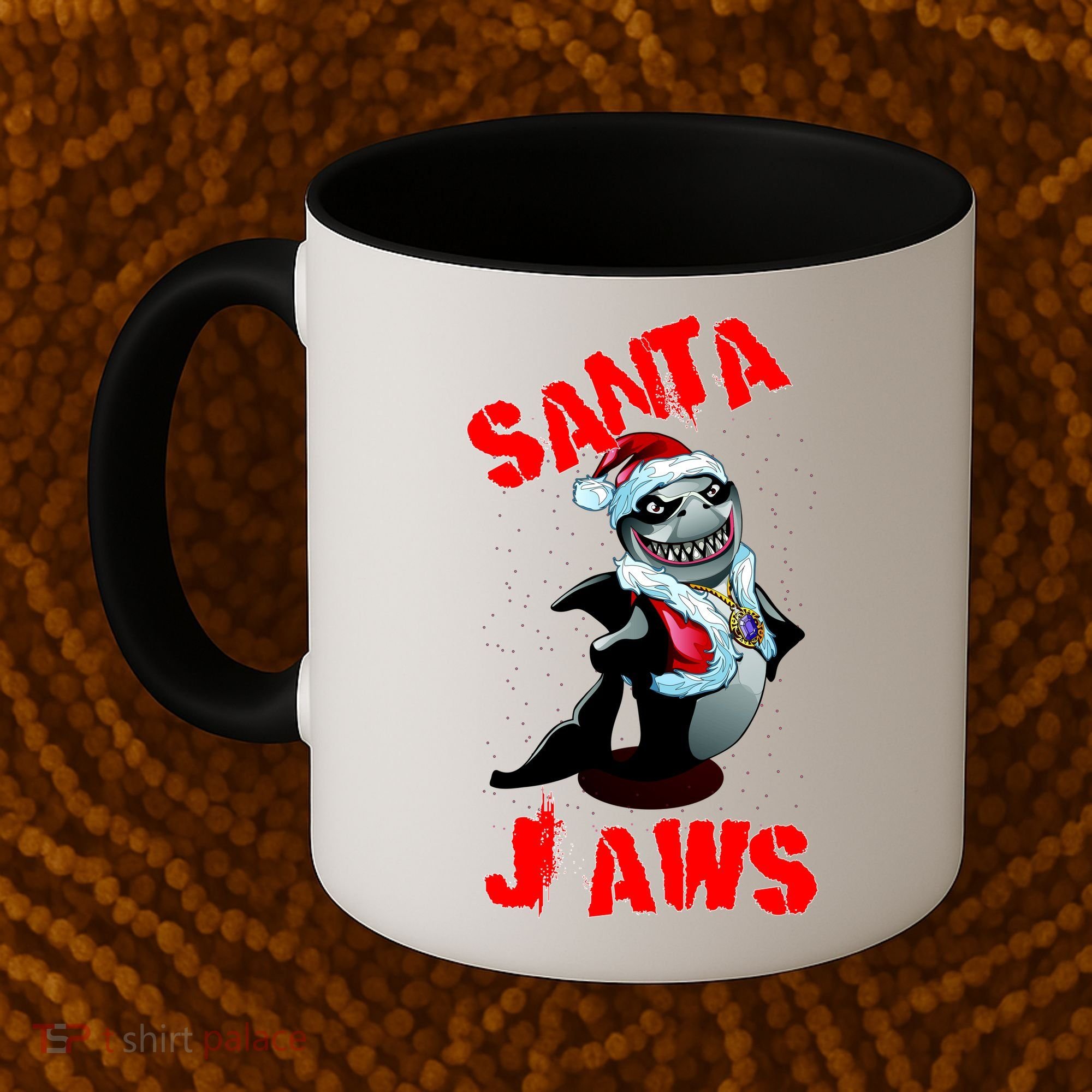 Santa Jaws Christmas Coffee Mug