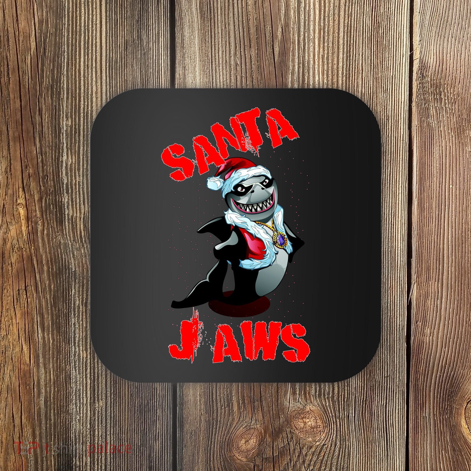 Santa Jaws Christmas Coaster