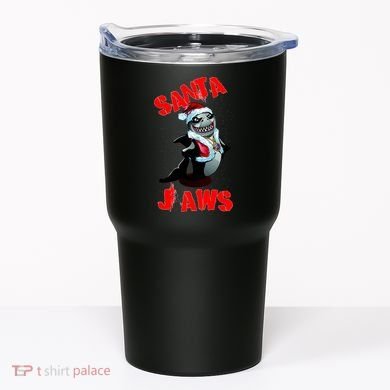 Santa Jaws Christmas Tumbler