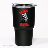 Santa Jaws Christmas Tumbler thumb 0