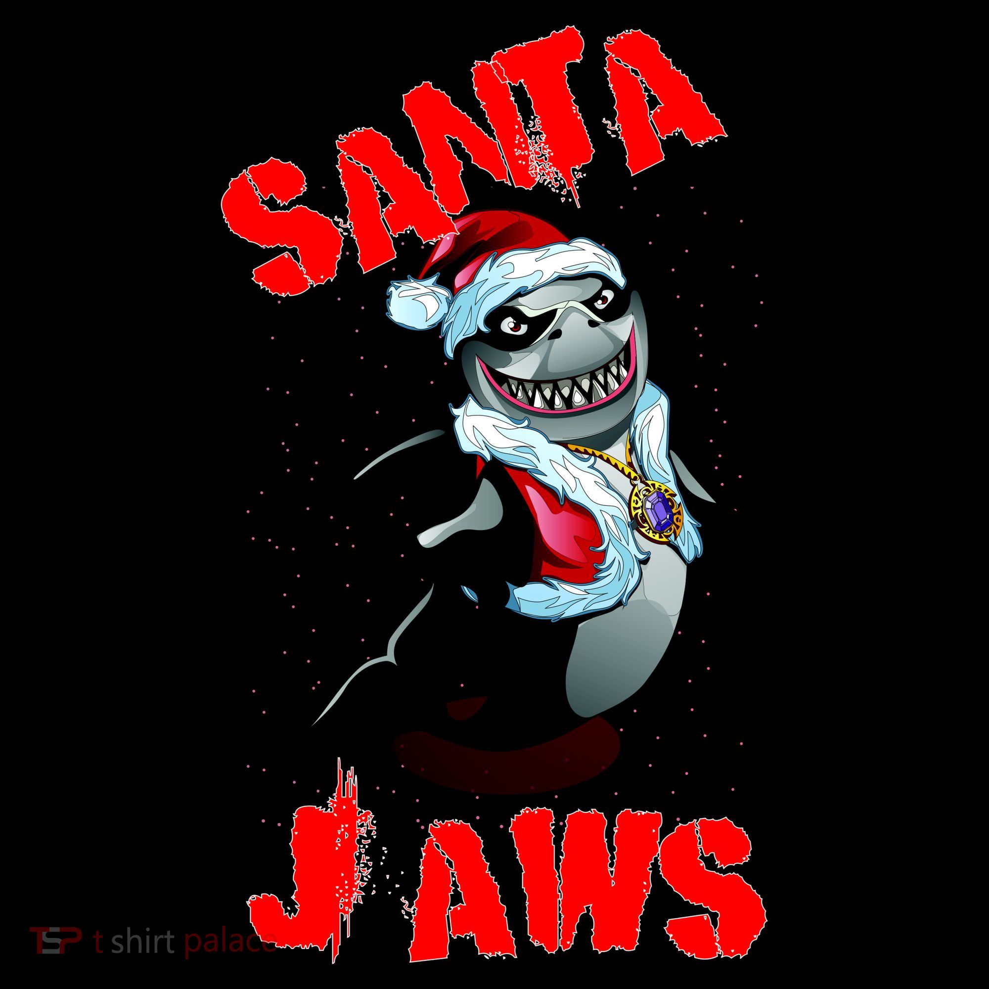 Santa Jaws Christmas Mousepad