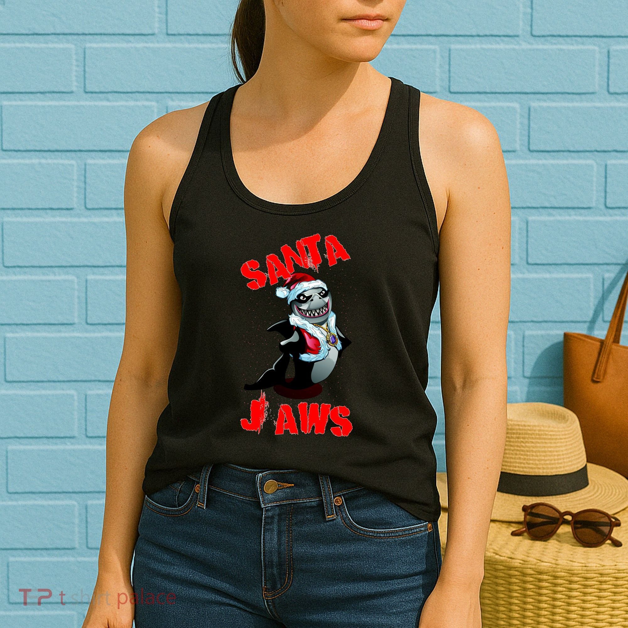 Santa Jaws Christmas Women's Tank Top