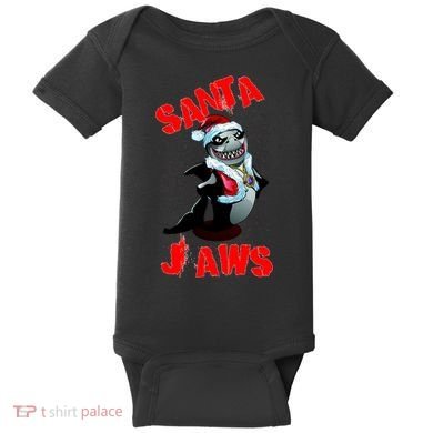Santa Jaws Christmas Baby Bodysuit