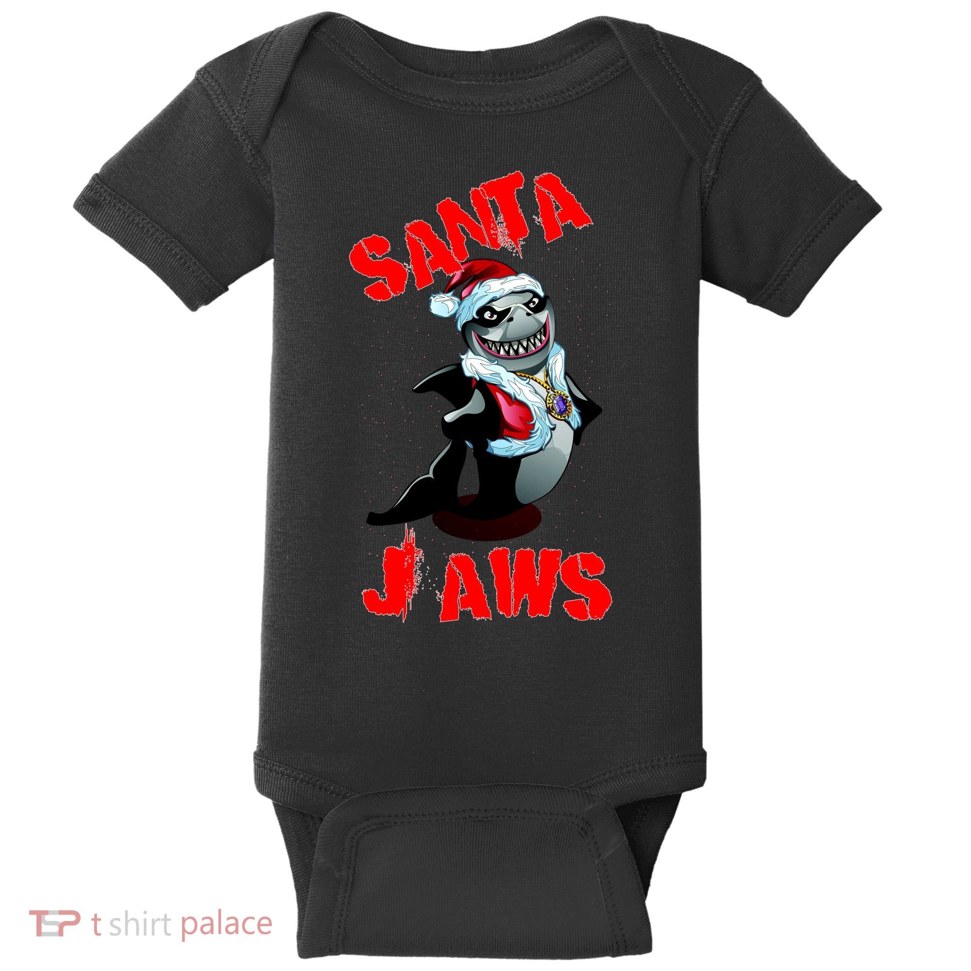 Santa Jaws Christmas Baby Bodysuit