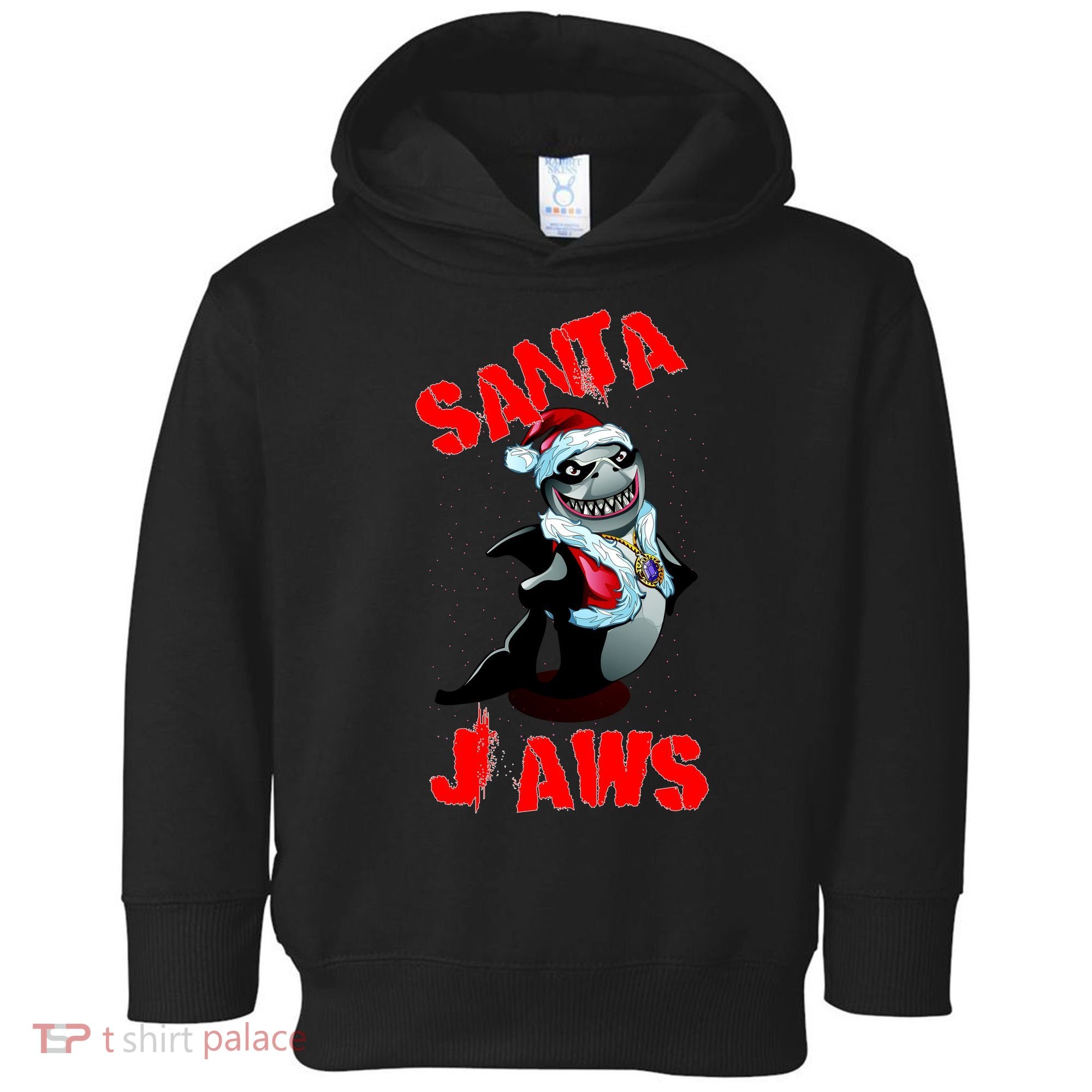 Santa Jaws Christmas Toddler Hoodie