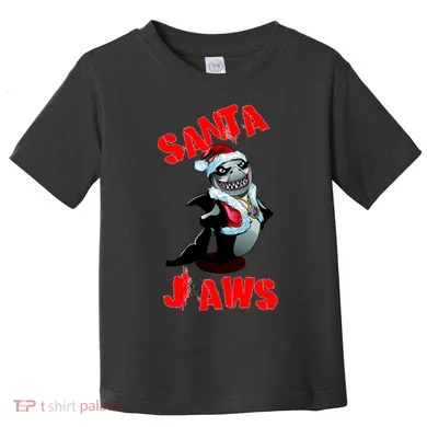 Santa Jaws Christmas Toddler T-Shirt