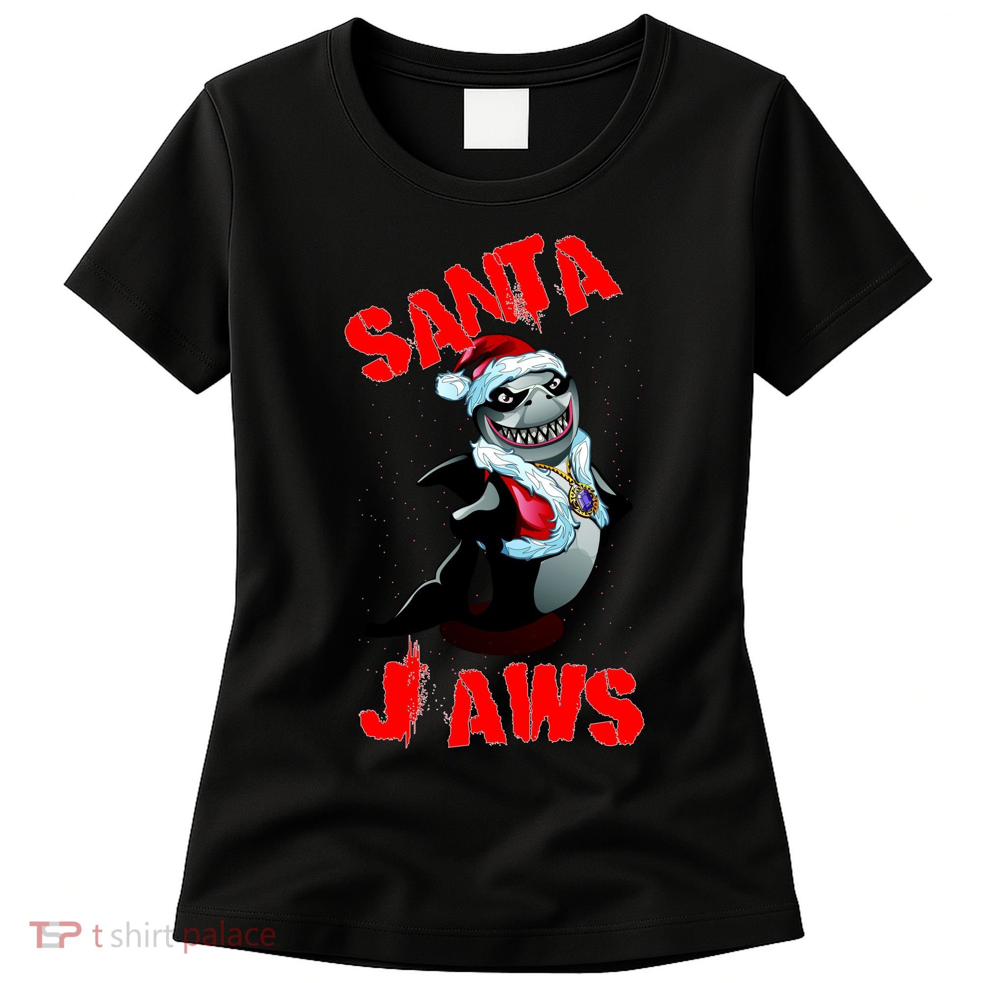 Santa Jaws Christmas Women's T-Shirt