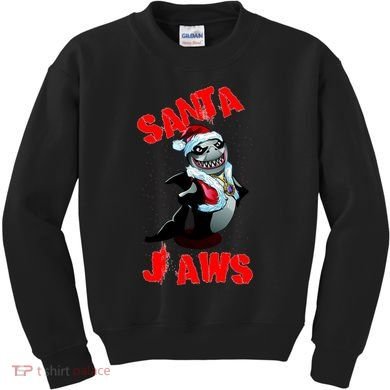 Santa Jaws Christmas Kids Sweatshirt