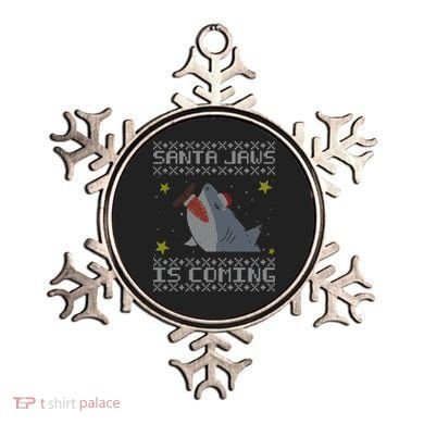 Santa Jaws Is Coming Ugly Christmas Ornament