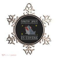 Santa Jaws Is Coming Ugly Christmas Ornament thumb 0