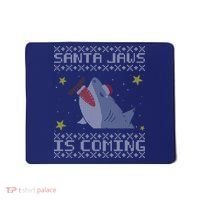 Santa Jaws Is Coming Ugly Christmas Mousepad thumb 0