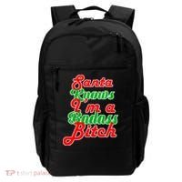 Santa Knows I'm A Badass B*tch Backpack thumb 0