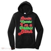 Santa Knows I'm A Badass B*tch Women's Hoodie thumb 0