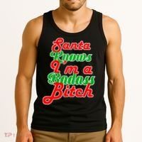 Santa Knows I'm A Badass B*tch Tank Top thumb 3